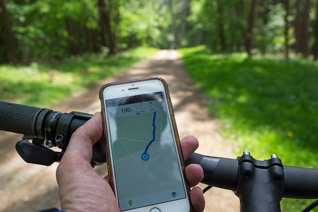 Phone on bike track